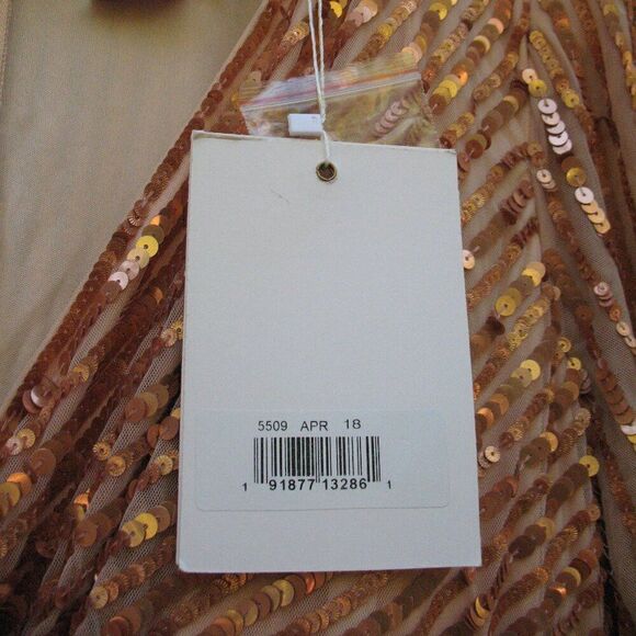 Mac Duggal 5509 SEQUINED WRAP OVER 3/4 SLEEVE GOWN - Picture 16 of 16